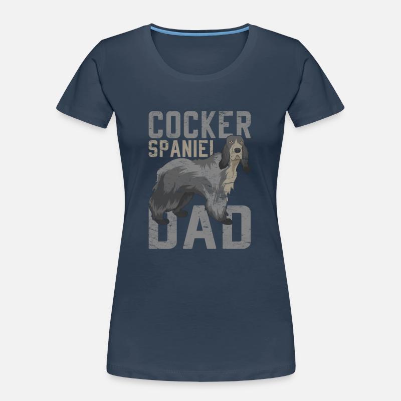 Cocker Spaniel Papa Hunde Geschenk Cocker Spaniel Frauen Premium Bio T-Shirt