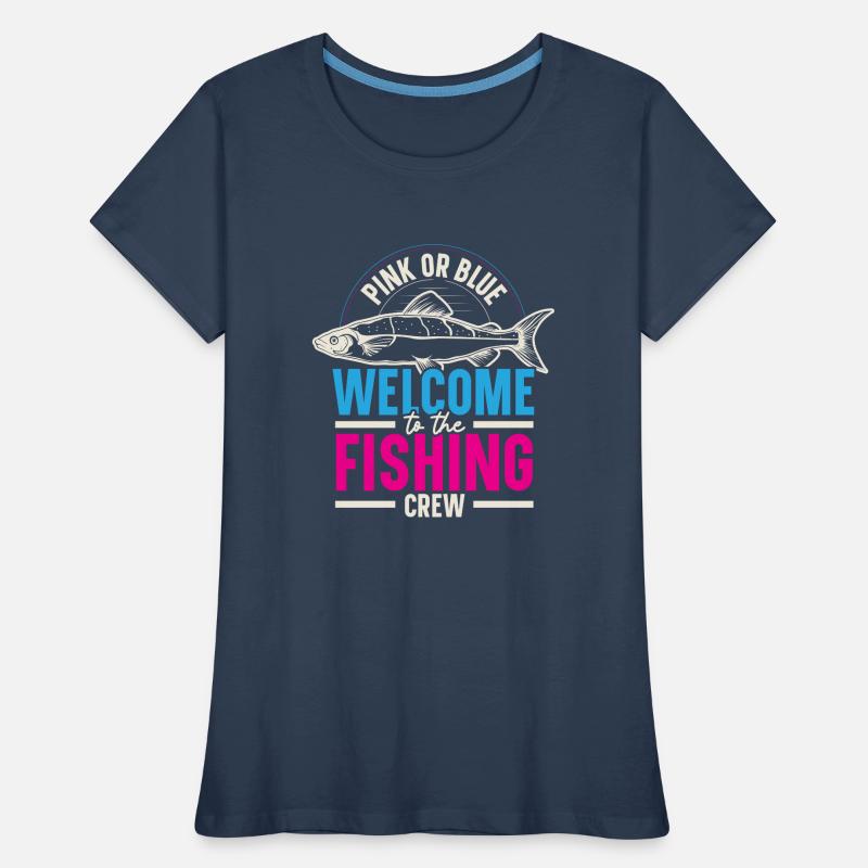 Rosa oder blau Willkommen bei der Fischer-Crew Frauen Premium Bio T-Shirt