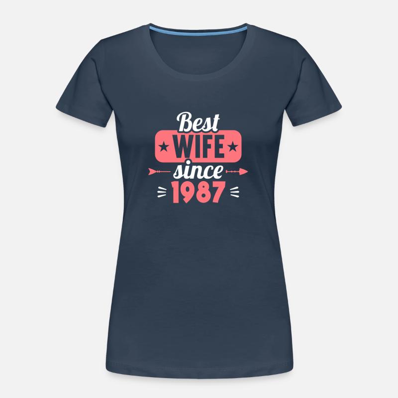 Beste Ehefrau Bester Ehemann seit 1987 Frauen Premium Bio T-Shirt
