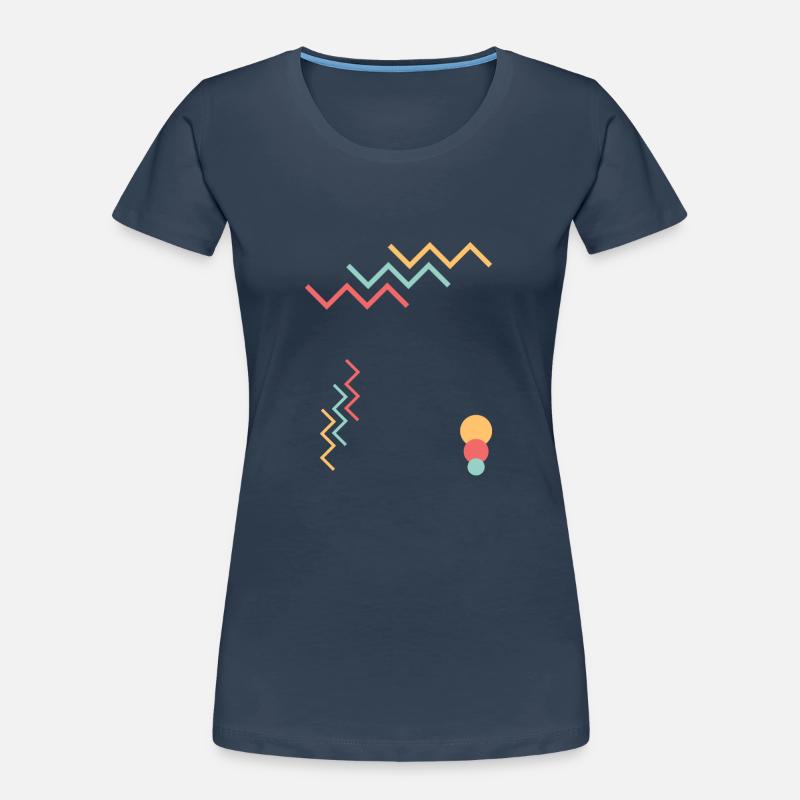 lignes éclair pastel forme minimalisme T-shirt bio Premium Femme