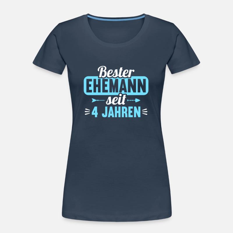Beste Ehefrau Bester Ehemann seit 4 Jahren Frauen Premium Bio T-Shirt