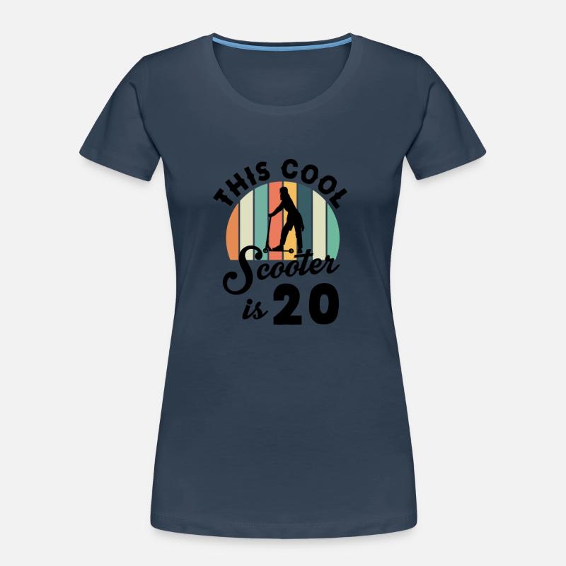 E-Roller E-Scooter Roller Electric Scooter Roller Frauen Premium Bio T-Shirt