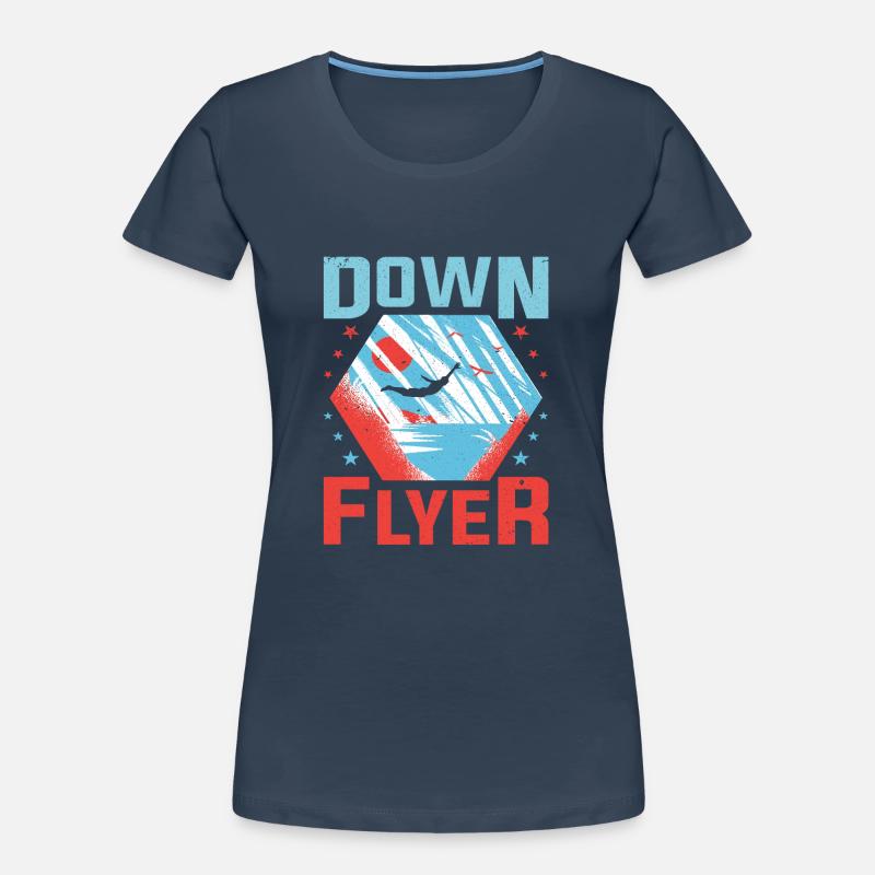 Down Flyer Cliff Jumping Women's Premium Organic T-Shirt