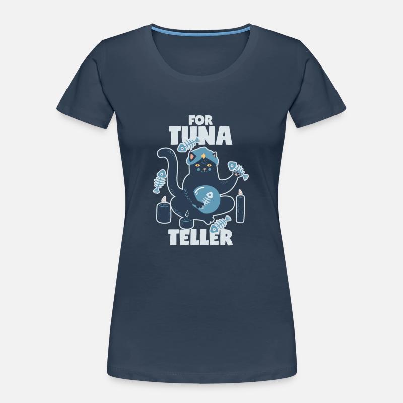 Fortune Teller Cat avec thon: Fortunateller T-shirt bio Premium Femme