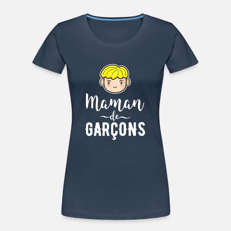 Mama von Jungen Geschenk Mutter Muttertag Frauen Premium Bio T-Shirt