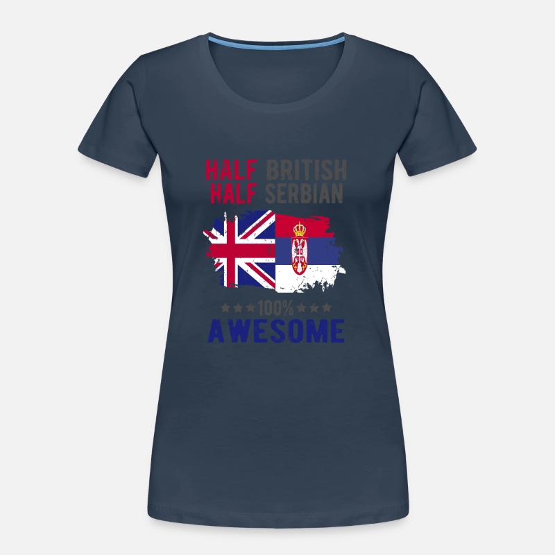 Half British Half Serb Women's Premium Organic T-Shirt