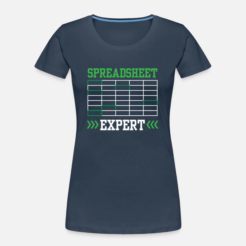 Spreadsheet Experte Buchhalter Arbeit Tabelle Frauen Premium Bio T-Shirt