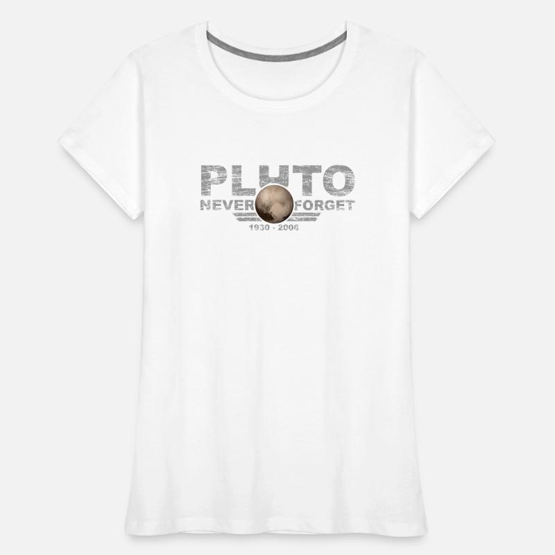 Never Forget Pluto Design Retro Style Funny Space Women's Premium Organic T-Shirt