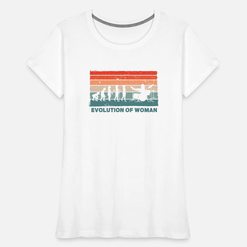 Retro Schlagzeuger Evolution Batteur T-shirt bio Premium Femme