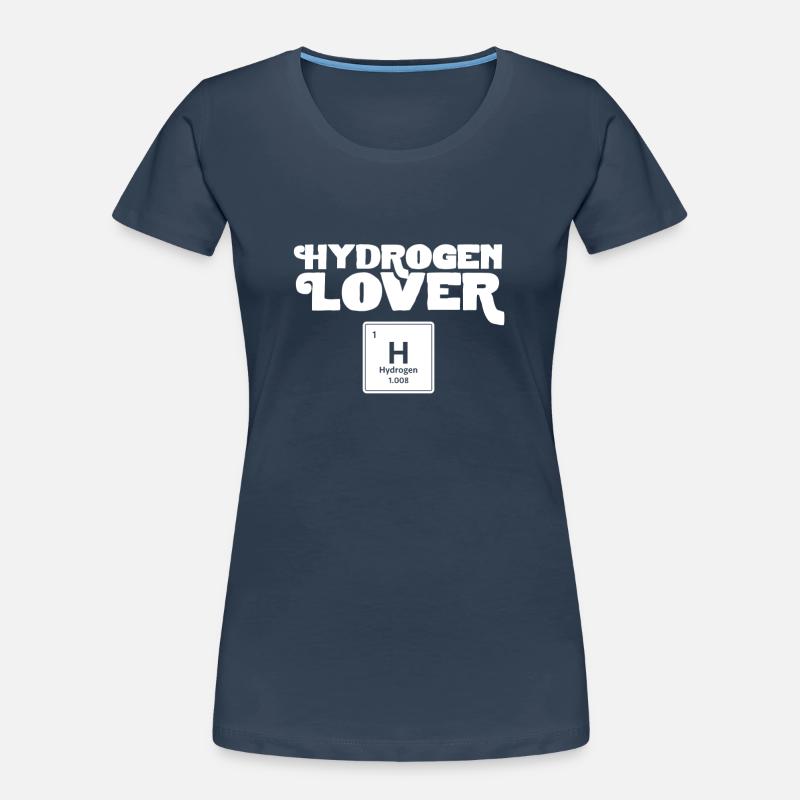 Amateurs d’hydrogène Énergie Élément hydrogène T-shirt bio Premium Femme