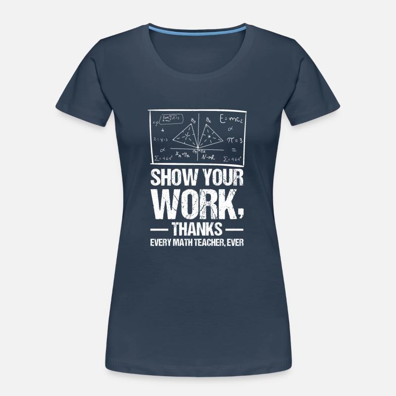 Math Teacher Mathematical Formula Geometry Teacher Women's Premium Organic T-Shirt