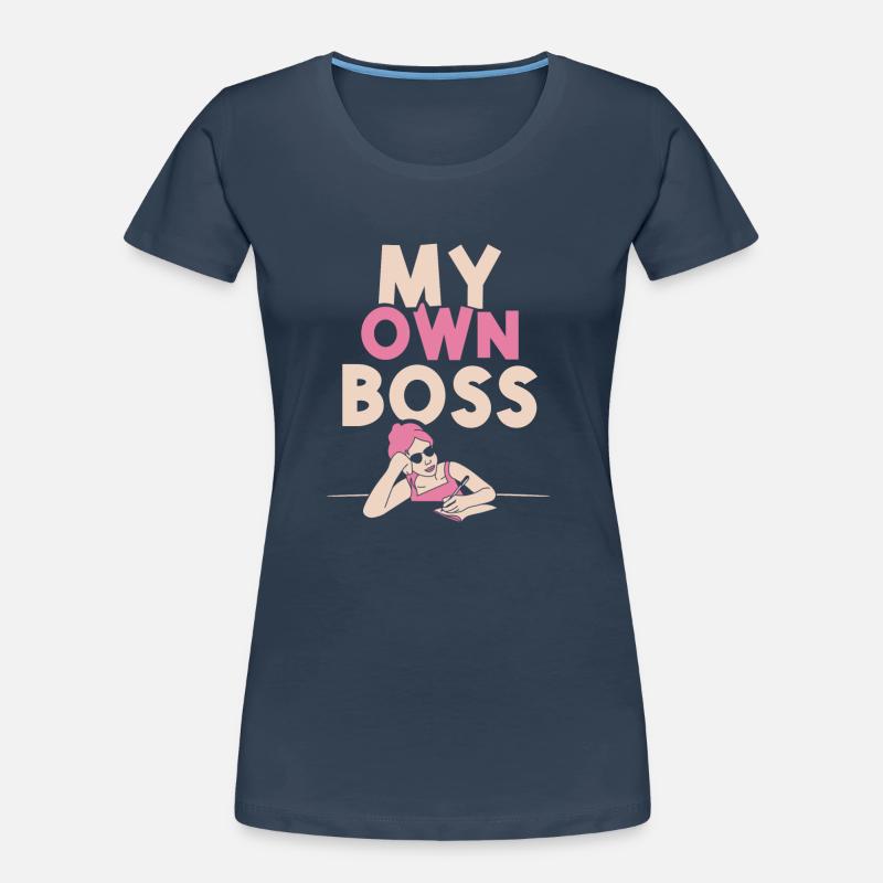 Mein Eigener Chef Selbstständig Freelancer Frauen Premium Bio T-Shirt