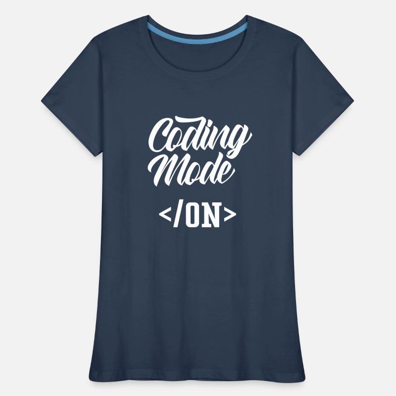 Programmiermodus Ein Coding Programmierer Coder Frauen Premium Bio T-Shirt