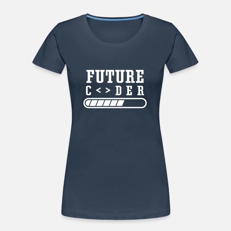 Zukünftiger Coder Programmierer Coding Code Frauen Premium Bio T-Shirt