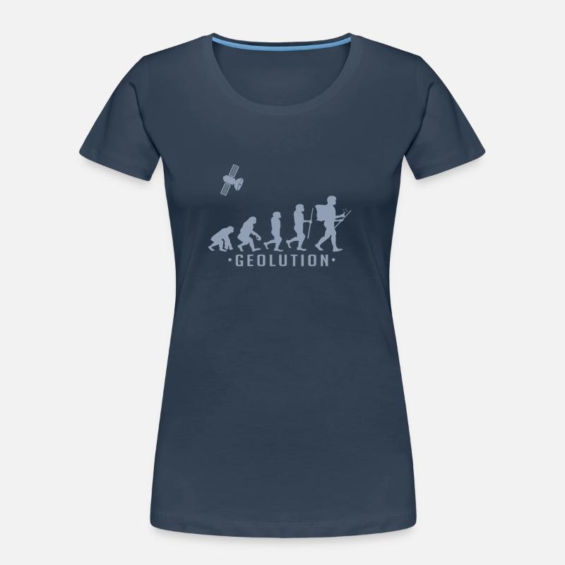 Geocaching evolution Shirt Geolution Frauen Premium Bio T-Shirt