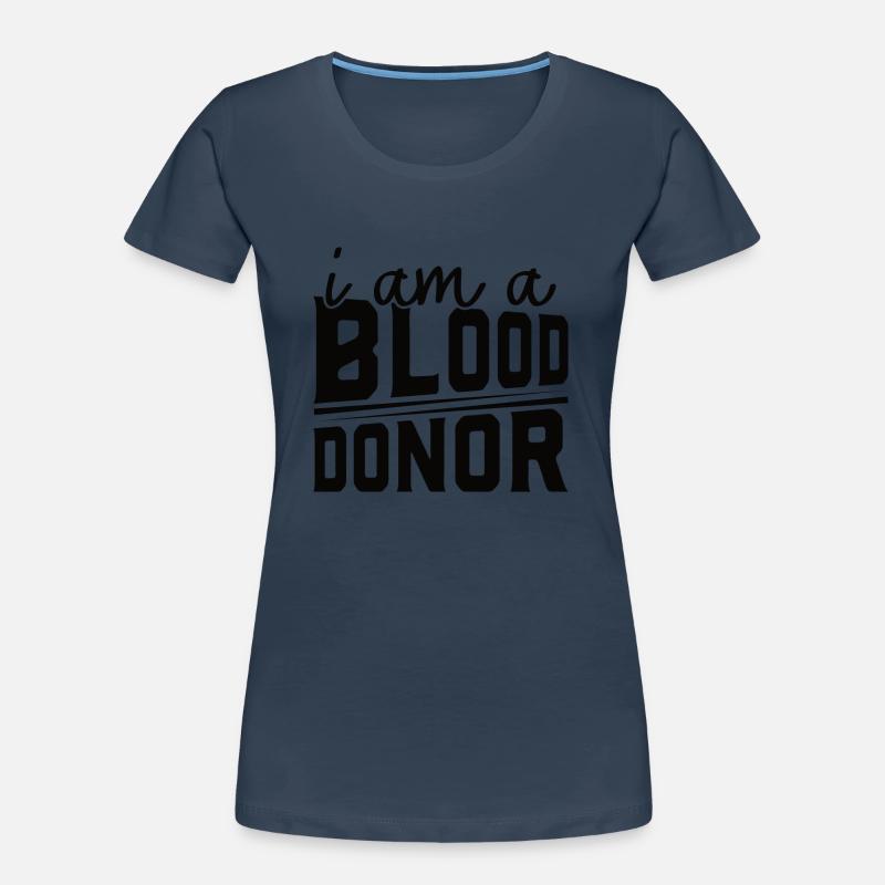 Blutspende Blutspenden Blutspender Frauen Premium Bio T-Shirt