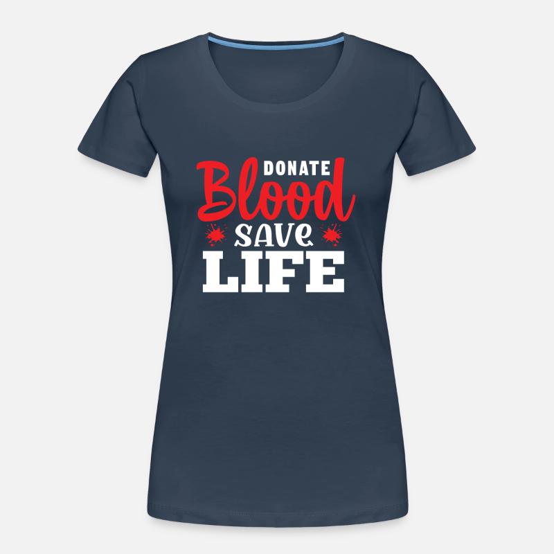 Blutspende Blutspenden Blutspender Frauen Premium Bio T-Shirt