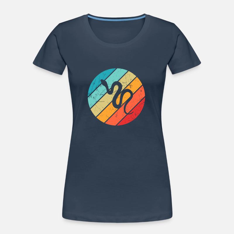 Snake Retro Reptile Python Idée cadeau T-shirt bio Premium Femme