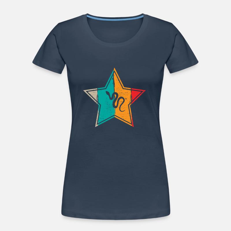 Snake Retro Reptile Python Gift idea Frauen Premium Bio T-Shirt