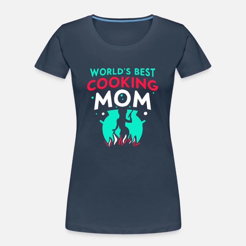 Beste Kochende Mutter Der Welt Koch Kochen Mama Frauen Premium Bio T-Shirt