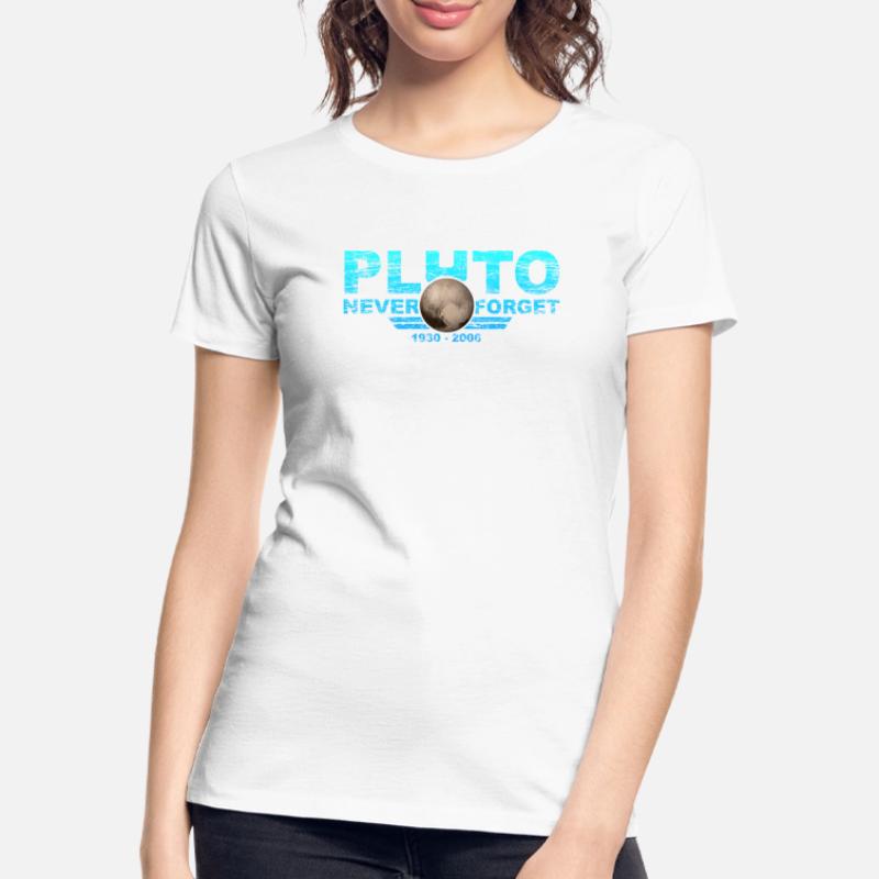 Never Forget Pluto Design Retro Style Funny Space Women's Premium Organic T-Shirt