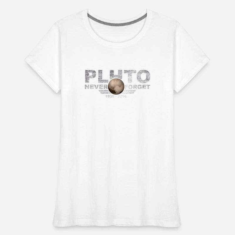 Never Forget Pluto Design Retro Style Funny Space Women's Premium Organic T-Shirt
