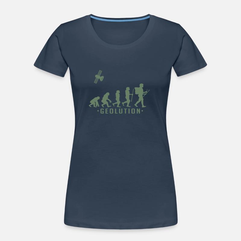 Geocaching evolution Shirt Geolution Frauen Premium Bio T-Shirt