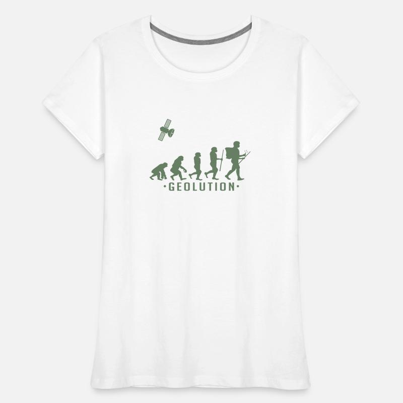 Geocaching evolution Chemise Geolution T-shirt bio Premium Femme