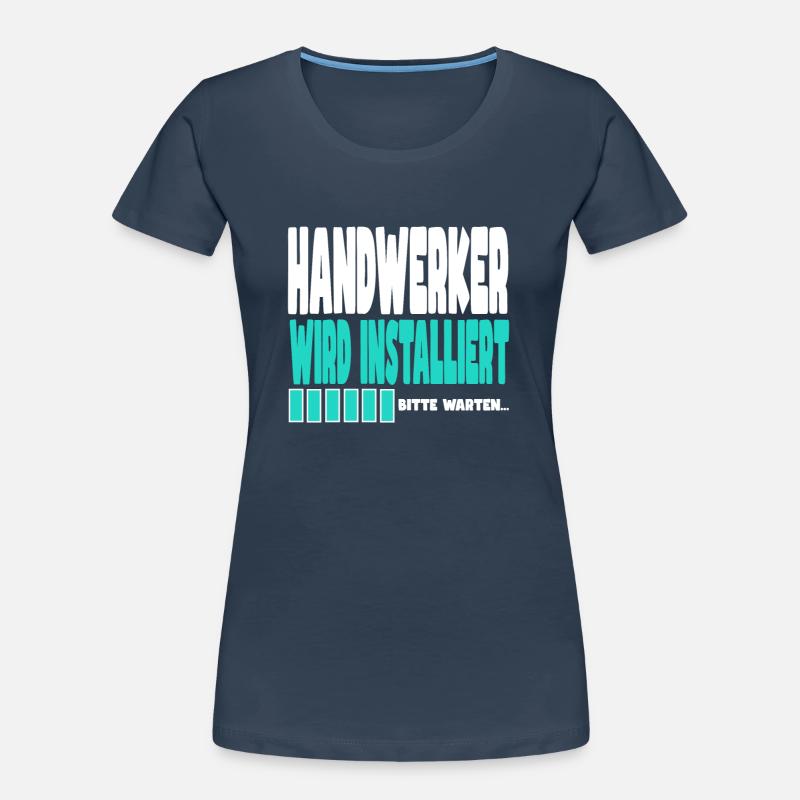 Handwerker wird installiert Frauen Premium Bio T-Shirt