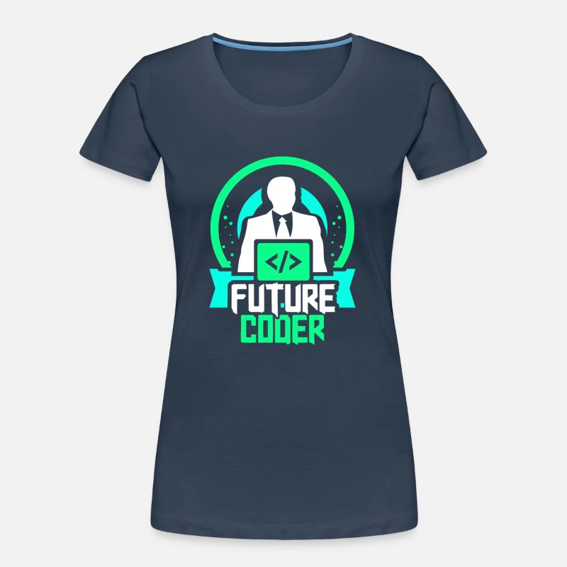 Zukünftiger Coder Coding Programmierer Code Frauen Premium Bio T-Shirt