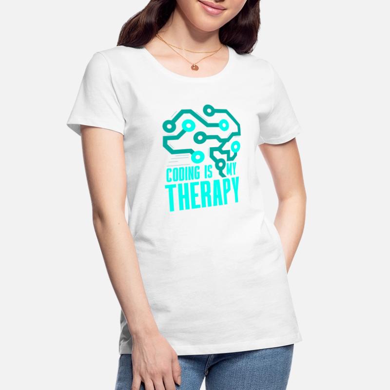 La programmation est mon codeur de codage de thérapie T-shirt bio Premium Femme