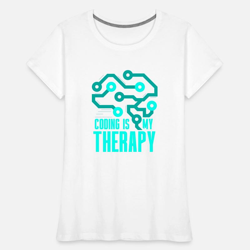 La programmation est mon codeur de codage de thérapie T-shirt bio Premium Femme
