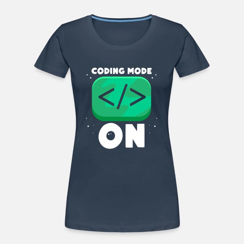 Programmiermodus Ein Programmierer Coding Coder Frauen Premium Bio T-Shirt