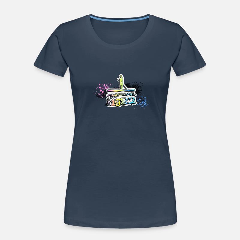 Awesome since 1982, SUP, Paddleboard, Graffiti, Frauen Premium Bio T-Shirt