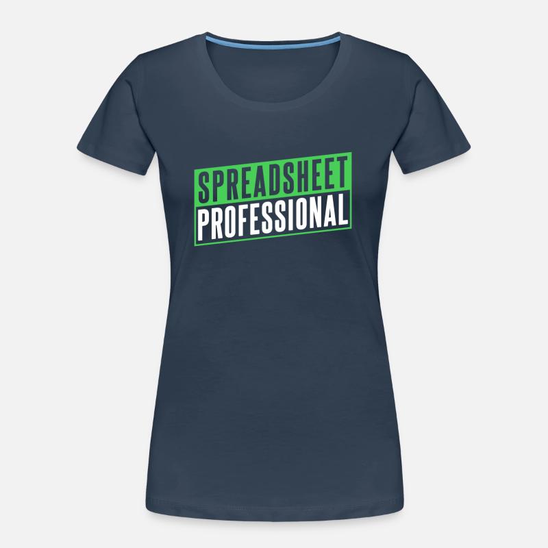 Feuille de calcul Travail de table de comptable professionnel T-shirt bio Premium Femme