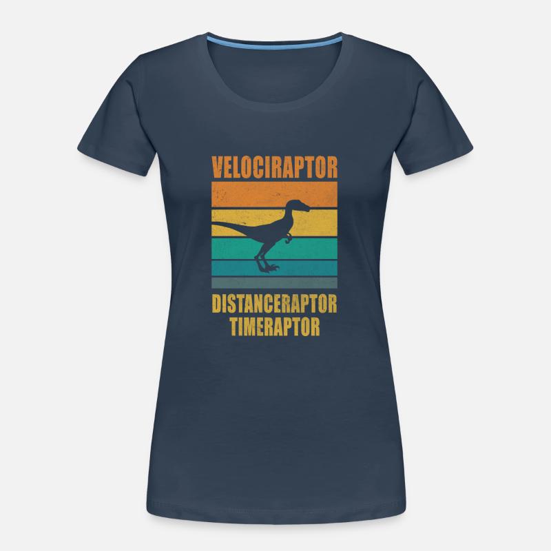 Velociraptor Distanceraptor Timeraptor Dinosaure T-shirt bio Premium Femme