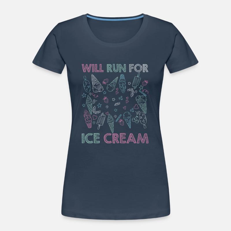 Eiscreme logo Sommer Softeis Geschenkidee Frauen Premium Bio T-Shirt