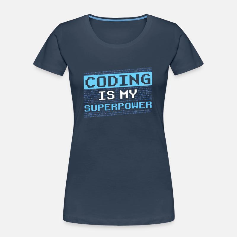 Coding Ist Meine Superkraft Coder Programmierer Frauen Premium Bio T-Shirt