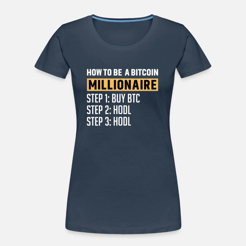 Bitcoin Plan B BTC Satoshi Krypto Hodl Maximalist Frauen Premium Bio T-Shirt