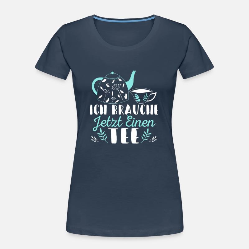 Lustiges gemütlich Bio Tee Trinker Spruch design Frauen Premium Bio T-Shirt