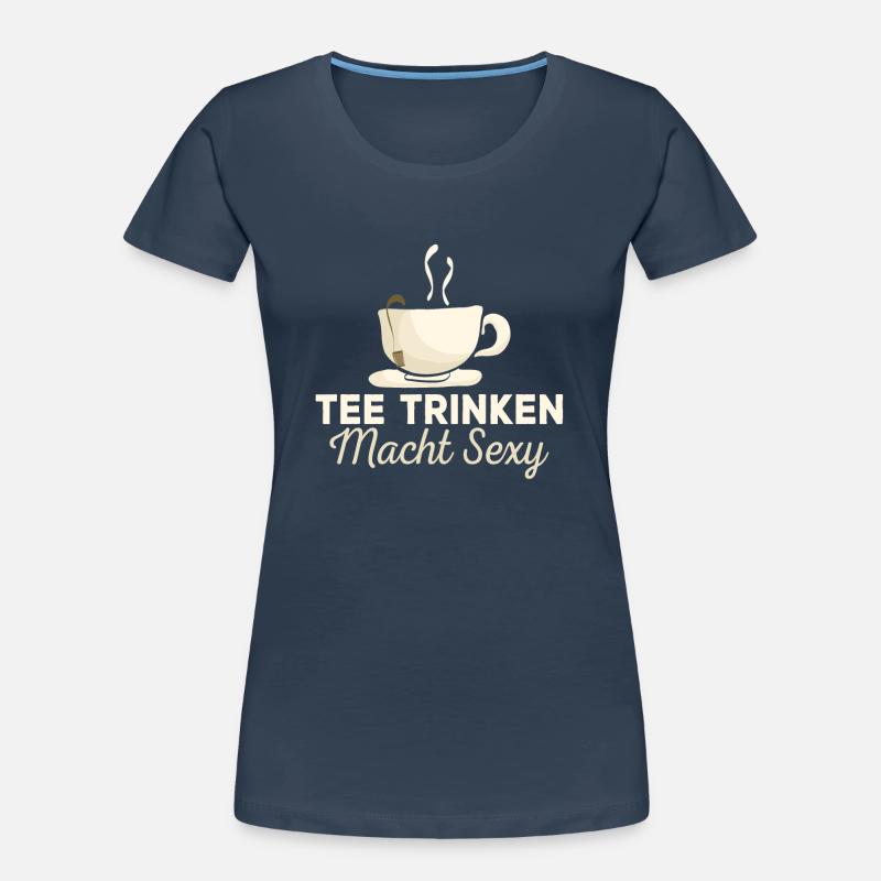 Lustiges gemütlich Bio Tee Trinker Spruch design Frauen Premium Bio T-Shirt