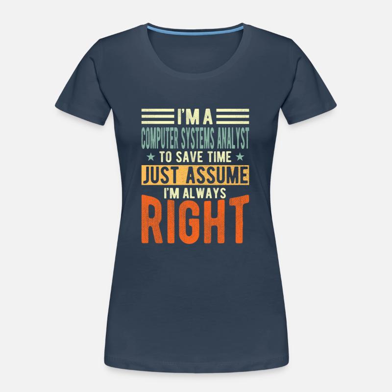 Analyste de systèmes informatiques T-shirt bio Premium Femme