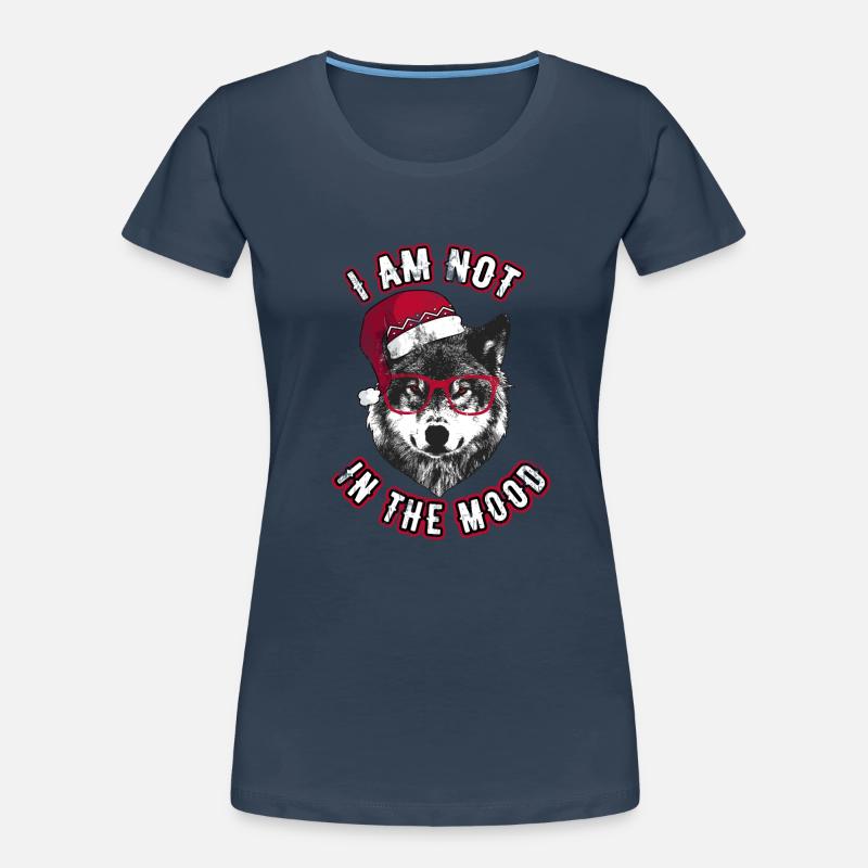 Ich bin nicht in der Stimmung - Grumpy Christmas Wolf Frauen Premium Bio T-Shirt