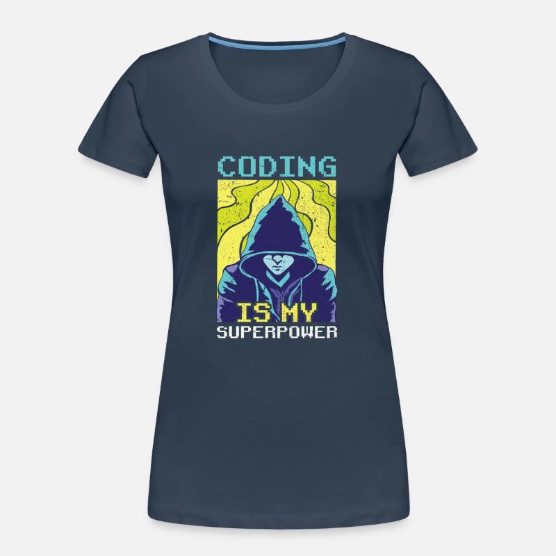Coding Ist Meine Superkraft Coder Programmierer Frauen Premium Bio T-Shirt
