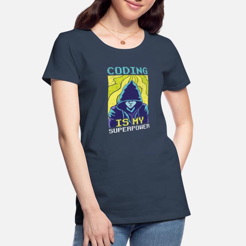 Coding Ist Meine Superkraft Coder Programmierer Frauen Premium Bio T-Shirt