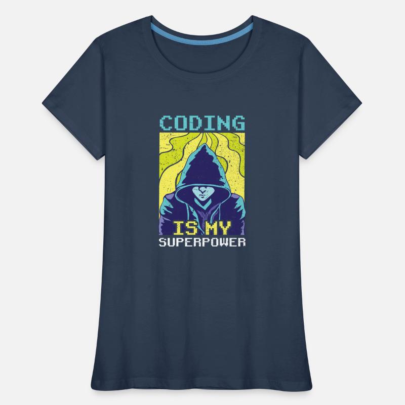 Coding Ist Meine Superkraft Coder Programmierer Frauen Premium Bio T-Shirt