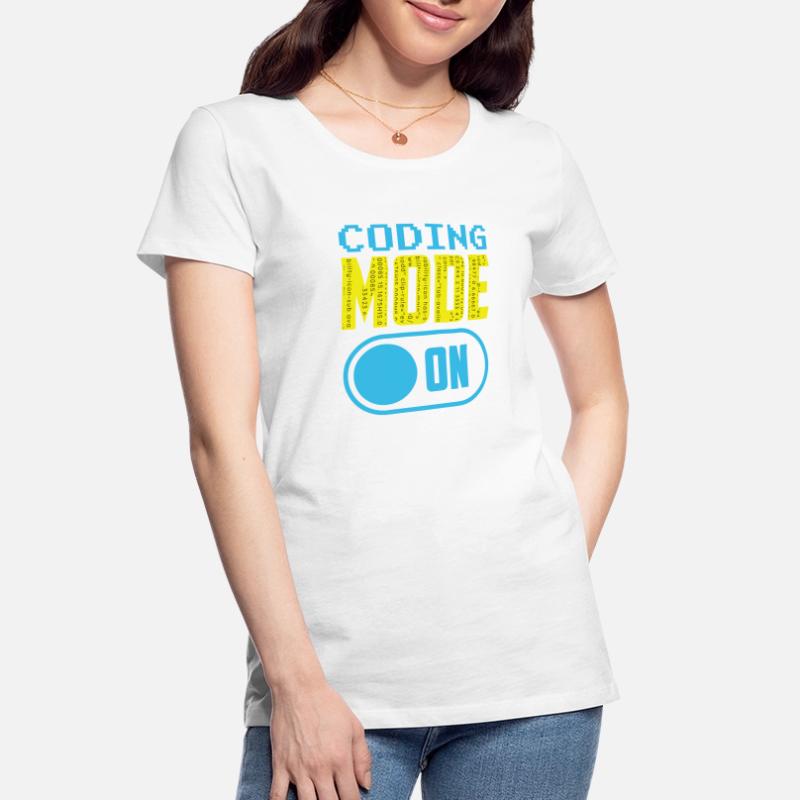 Programmiermodus Ein Coding Coder Programmierer Frauen Premium Bio T-Shirt