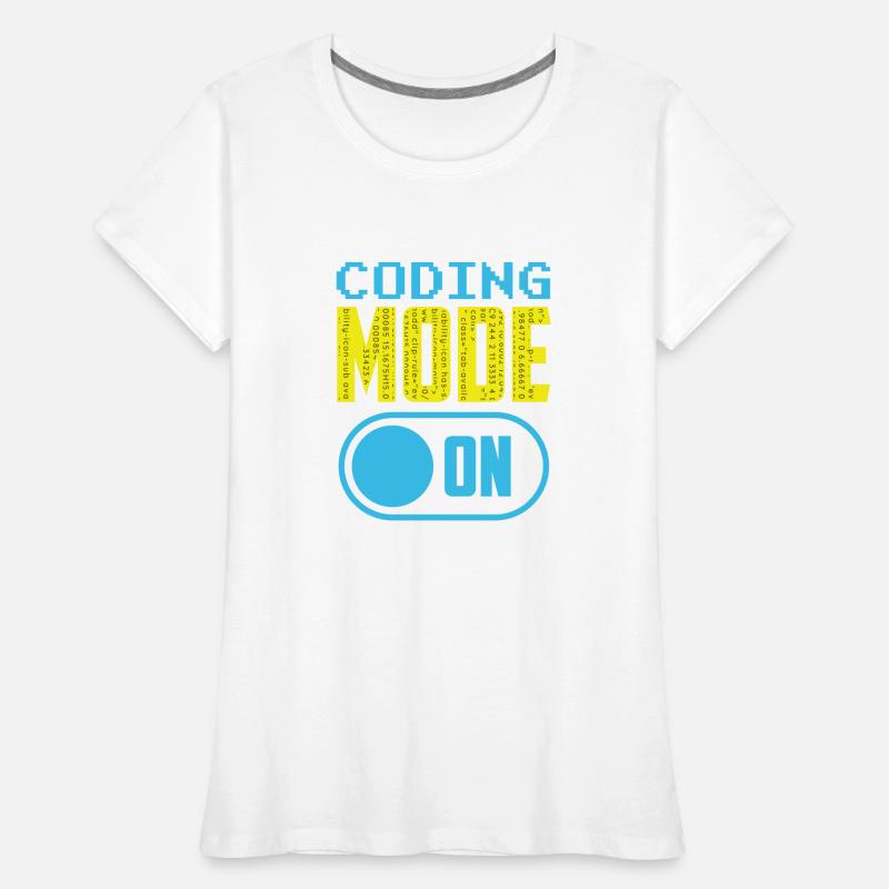 Programmiermodus Ein Coding Coder Programmierer Frauen Premium Bio T-Shirt