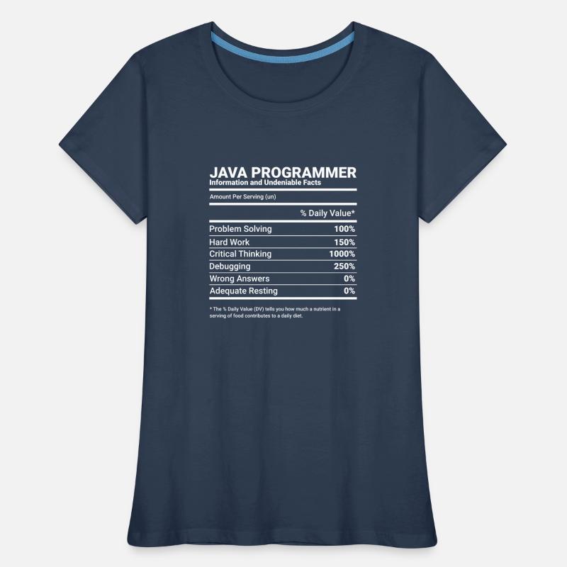 Programmeur Java Ingénieur logiciel Développeur Nutrit T-shirt bio Premium Femme
