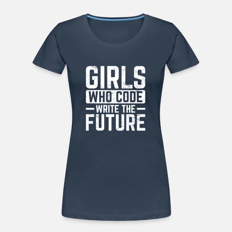 Girl Coder Write The Future Software Programmer Co Frauen Premium Bio T-Shirt